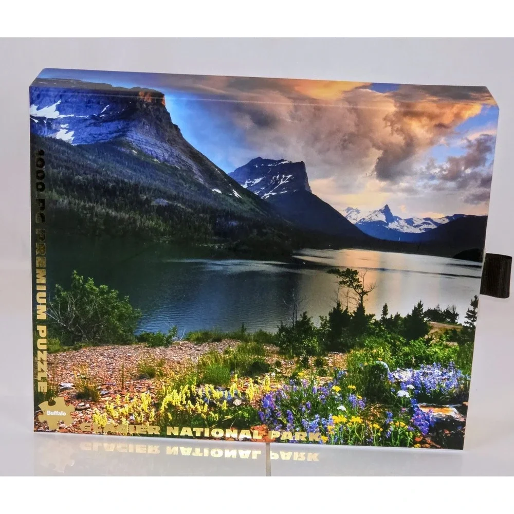 Ret. Buffalo Games Gold Glacier National Park Jigsaw Puzzle 1000 Daniel Ewert